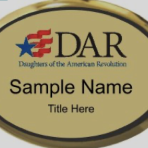 Oval Member Name Tag with BOTH Magnetic and Pin Backing